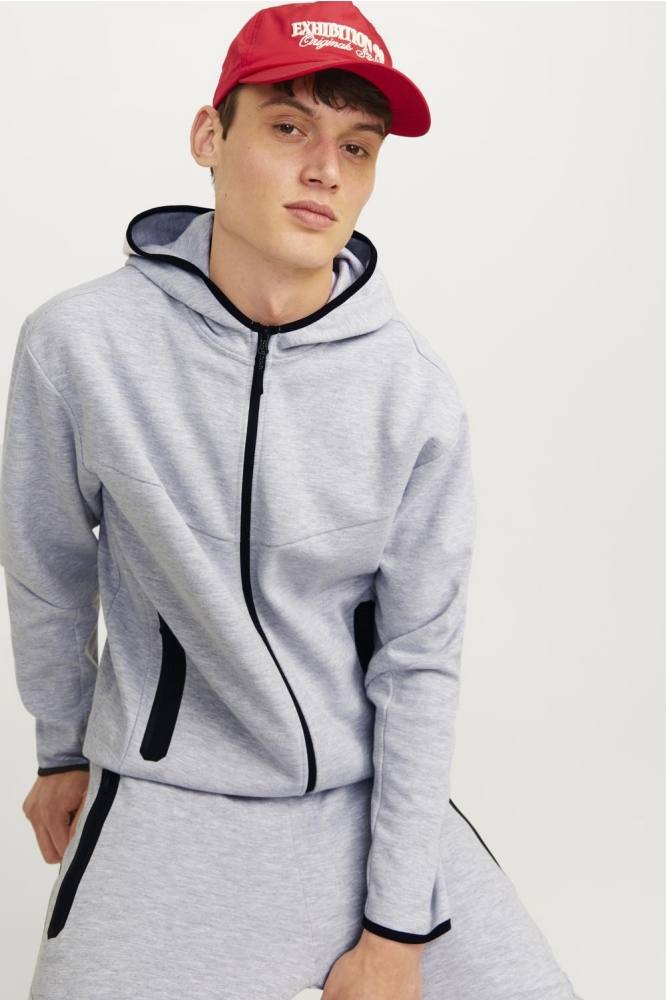 JCOFUSION SWEAT ZIP HOOD NOOS 12260150 LIGHT GREY MELANGE